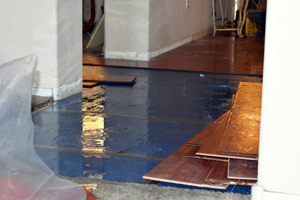 Professional Water Damage Restoration technician working in Bridgeport, OH